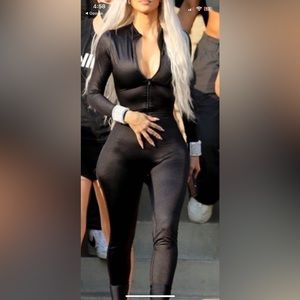 SKIMS Sleek Black Long Sleeve Jumpsuit